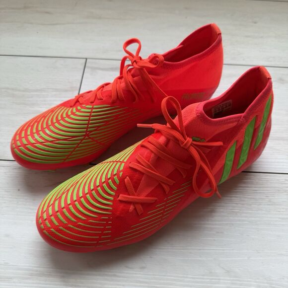 New Adidas Soccer Cleats FG Predator Edge .3 Solar Red GW1005 Men’s Size 11.5 - Picture 3 of 9